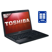 Ноутбук А-клас Toshiba Satellite C660 / 15.6" TN / Core i3-380M (2(4) ядра по 2.53GHz) / 4GB DDR3 / 120GB SSD / HD Graphics 1000 / WebCam / DVD-RW б/в
