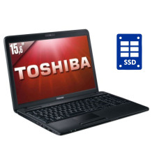 Ноутбук А-клас Toshiba Satellite C660 / 15.6" TN / Core i3-380M (2(4) ядра по 2.53GHz) / 4GB DDR3 / 120GB SSD / HD Graphics 1000 / WebCam / DVD-RW б/в