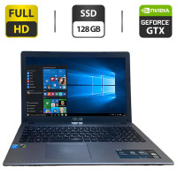 Ноутбук Б-клас Asus R510J / 15.6" (1920x1080) TN / Intel Core i5-4200H (2 (4) ядра по 2.8 - 3.4 GHz) / 12 GB DDR3 / 128 GB SSD / nVidia GeForce GTX 850M, 4 GB GDDR3, 128-bit / WebCam / VGA б/в