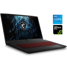Ігровий ноутбук MSI GF75 Thin / 17.3" (1920x1080) IPS / Intel Core i5-10300H (4 (8) ядра по 2.5 - 4.5 GHz) / 16 GB DDR4 / 512 GB SSD M.2 / nVidia GeForce GTX 1650, 4 GB GDDR6, 128-bit / WebCam б/в