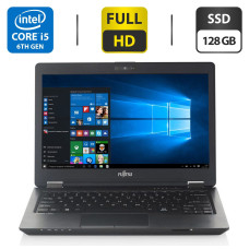 Нетбук Fujitsu LifeBook U727 / 12.5" (1920x1080) IPS / Intel Core i5-6200U (2 (4) ядра по 2.3 - 2.8 GHz) / 8 GB DDR4 / 128 GB SSD / Intel HD Graphics 620 / WebCam / VGA б/в