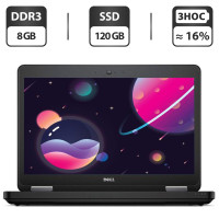 Ноутбук Dell Latitude E5540 / 15.6" TN / Core i5-4200U (2(4) ядра по 1.6-2.6GHz) / 8GB DDR3 / 120GB SSD / HD Graphics 4400 / WebCam / DVD-ROM / VGA б/в