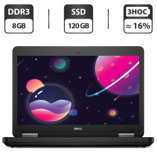 Ноутбук Dell Latitude E5540 / 15.6" TN / Core i5-4200U (2(4) ядра по 1.6-2.6GHz) / 8GB DDR3 / 120GB SSD / HD Graphics 4400 / WebCam / DVD-ROM / VGA б/в