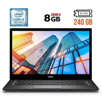 Ноутбук Б-клас Dell Latitude 7490 / 14" (1366x768) TN / Intel Core i5-8250U (4 (8) ядра по 1.6 - 3.4 GHz) / 8 GB DDR4 / 240 GB SSD M.2 / Intel UHD Graphics 620 / WebCam / USB 3.1 / HDMI / Windows 10 б/в