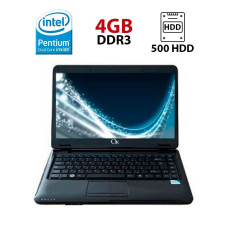 Ноутбук Б-клас OK M46 / 14" (1366x768) TN / Intel Pentium T4200 (2 ядра по 2.0 GHz) / 4 GB DDR3 / 500 GB HDD / Intel GMA X4500M Graphics / WebCam / Батарея не тримає б/в