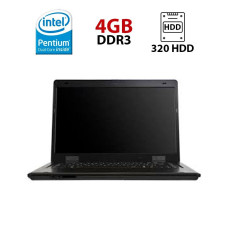 Ноутбук GIGABYTE E1500 / 15.6" (1366x768) TN / Intel Pentium T4400 (2 ядра по 2.2 GHz) / 4 GB DDR2 / 320 GB HDD / Intel GMA Graphics 4500M / Акб не тримає б/в