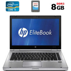 Ноутбук HP EliteBook 8460P / 14" (1366x768) TN / Intel Core i5-2520M (2 (4) ядра по 2.5 - 3.2 GHz) / 8 GB DDR3 / 256 GB SSD / Intel HD Graphics 3000 / DVD-RW / DisplayPort б/в