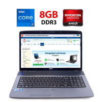 Ноутбук Acer Aspire 7740G / 17" (1920x1200) TN / Intel Core i7-720QM (4 (8) ядра по 1.6 - 2.8 GHz) / 8 GB DDR3 / 1000 GB HDD / AMD Radeon HD 5000 Graphics / WebCam б/в
