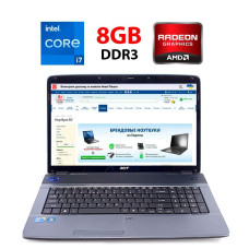 Ноутбук Acer Aspire 7740G / 17" (1920x1200) TN / Intel Core i7-720QM (4 (8) ядра по 1.6 - 2.8 GHz) / 8 GB DDR3 / 1000 GB HDD / AMD Radeon HD 5000 Graphics / WebCam б/в