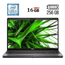 Ноутбук Б-клас Dell Latitude 5500 / 15.6" (1920x1080) IPS / Intel Core i5-8365U (4 (8) ядра по 1.6 - 4.1 GHz) / 16 GB DDR4 / 256 GB SSD M.2 / Intel UHD Graphics 620 / WebCam / USB 3.1 / HDMI / Windows 10 б/в
