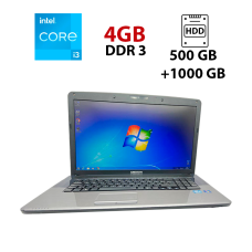 Ноутбук Б-клас Medion Akoya E7220 / 17.3" (1600x900) TN / Intel Core i3-2310M (2 (4) ядра по 2.1 GHz) / 4 GB DDR3 / 500 GB HDD + 1000 GB HDD / Intel HD Graphics / WebCam / USB 3.0 б/в