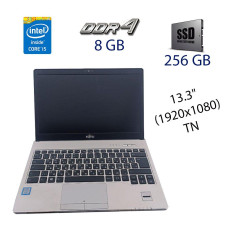 Ультрабук Fujitsu LifeBook S937 / 13.3" (1920x1080) TN / Intel Core i5-7200U (2 (4) ядра по 2.5 - 3.1 GHz) / 8 GB DDR4 / 256 GB SSD / WebCam / HDMI б/в