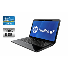 Ноутбук HP Pavilion G7 / 17.3" (1600x900) TN / Intel Core i5-3210M (2 (4) ядра по 2.5 - 3.1 GHz) / 8 GB DDR3 / 256 GB SSD / Intel HD Graphics 4000 / WebCam / DVD-RW б/в