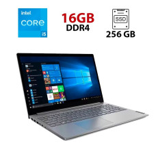 Ультрабук Lenovo ThinkBook 15-IML / 15.6" (1920x1080) IPS / Intel Core i5-1035G1 (4 (8) ядра по 1.0 - 3.6 GHz) / 16 GB DDR4 / 256 GB SSD / Intel UHD Graphics for 10th Generation / WebCam б/в
