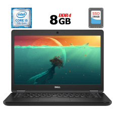 Ноутбук Б-клас Dell Latitude 5480 / 14" (1920x1080) IPS / Intel Core i5-7300U (2 (4) ядра по 2.6 - 3.5 GHz) / 8 GB DDR4 / 256 GB SSD / Intel HD Graphics 620 / WebCam / USB 3.1 / HDMI / Windows 10 б/в