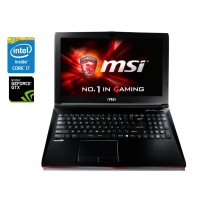 Ігровий ноутбук MSI MegaBook GP62 / 15.6" (1920x1080) TN / Intel Core i7-7700HQ (4 (8) ядра по 2.8 - 3.8 GHz) / 16 GB DDR4 / 128 GB SSD + 1000 GB HDD / nVidia GeForce GTX 1060, 3 GB GDDR5, 192-bit / WebCam б/в