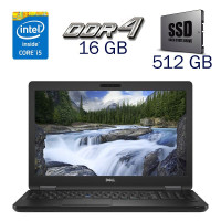 Ультрабук Dell Latitude 5590 / 15.6" (1920x1080) TN / Intel Core i5-8350U (4 (8) ядра по 1.7 - 3.6 GHz) / 16 GB DDR4 / 512 GB SSD / Intel UHD Graphics 620 / WebCam б/в
