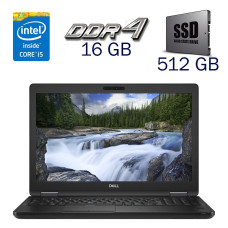 Ультрабук Dell Latitude 5590 / 15.6" (1920x1080) TN / Intel Core i5-8350U (4 (8) ядра по 1.7 - 3.6 GHz) / 16 GB DDR4 / 512 GB SSD / Intel UHD Graphics 620 / WebCam б/в