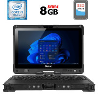 Защищенный ноутбук-трансформер Б-клас Getac V110 G4 / 11.6" (1366x768) TN Touch / Intel Core i5-7300U (2 (4) ядра по 2.6 - 3.5 GHz) / 8 GB DDR4 / 256 GB SSD / Intel HD Graphics 620 / WebCam / HDMI / 4G LTE / Дві батареї б/в