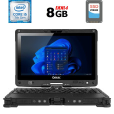 Защищенный ноутбук-трансформер Б-клас Getac V110 G4 / 11.6" (1366x768) TN Touch / Intel Core i5-7300U (2 (4) ядра по 2.6 - 3.5 GHz) / 8 GB DDR4 / 256 GB SSD / Intel HD Graphics 620 / WebCam / HDMI / 4G LTE / Дві батареї б/в
