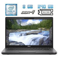 Ультрабук Dell Latitude 5400 / 14" (1920x1080) IPS / Intel Core i5-8365U (4 (8) ядра по 1.6 - 4.1 GHz) / 8 GB DDR4 / 240 GB SSD M.2 / Intel UHD Graphics 620 / WebCam / USB 3.1 / HDMI / Windows 10 б/в