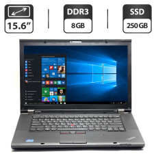 Ноутбук Б-класс Lenovo ThinkPad T530 / 15.6" TN / Core i5-3360M (2(4) ядра по 2.8-3.5 GHz) / 8GB DDR3 / 250GB SSD / HD Graphics 4000 / WebCam / DVD-ROM / VGA б/в