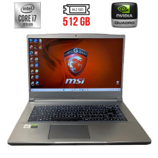 Робоча станція MSI GF63 MS-16R4 / 15.6" IPS / Core i7-10750H (6(12) ядер по 2.6-5GHz) / 16GB DDR4 / 512GB SSD M.2 / Quadro T1000, 4 GB GDDR6, 12bit / WebCam / HDMI б/в