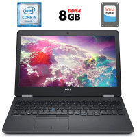 Ноутбук Б-клас Dell Latitude E5570 / 15.6" TN / Core i5-6440HQ (4 ядра по 2.6-3.5GHz) / 8GB DDR4 / 256GB SSD / HD Graphics 530 / WebCam / HDMI / Win 10 б/в