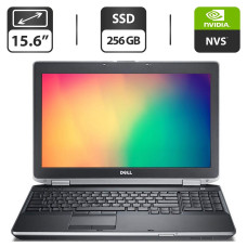 Ноутбук Б-клас Dell Latitude E6530 / 15.6" (1600x900) TN / Intel Core i5-3360M (2 (4) ядра по 2.8 - 3.5 GHz) / 8 GB DDR3 / 256 GB SSD / nVidia NVS 5200M, 1 GB GDDR5, 64-bit / DVD-ROM / VGA б/в