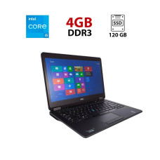 Ультрабук Dell Latitude E7440 / 14" (1366x768) TN / Intel Core i5-4300U (2 (4) ядра по 1.9 - 2.9 GHz) / 4 GB DDR3 / 120 GB SSD / Intel HD Graphics 4400 / WebCam б/в