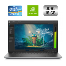 Мобільна робоча станція Dell Precision 5570 / 15.6" (1920x1200) IPS / Intel Core i7-12700H (14 (20) ядер по 2.3 - 4.7 GHz) / 16 GB DDR5 / 480 GB SSD / nVidia RTX A1000, 4 GB GDDR6, 128-bit / WebCam / Посилена батарея б/в