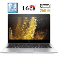 Ультрабук Б-клас HP EliteBook 840 G5 / 14" (1920x1080) IPS Touch / Intel Core i7-8650U (4 (8) ядра по 1.9 - 4.2 GHz) / 16 GB DDR4 / 256 GB SSD M.2 / Intel UHD Graphics 620 / WebCam / USB 3.1 / HDMI б/в