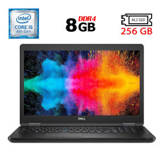 Ультрабук Dell Latitude 5590 / 15.6" TN / Intel Core i5-8250U (4(8) ядра по 1.6-3.4 GHz) / 8GB DDR4 / 256GB SSD M.2 / UHD Graphics 620 / USB 3.1 / HDMI б/в