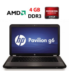 Ноутбук Б-клас HP G6-1010eg / 15.6" (1366x768) TN / Intel Core i5-480M (2 (4) ядра по 2.66 - 2.93 GHz) / 4 GB DDR3 / 240 GB SSD / AMD Radeon HD 7400M, 1 GB GDDR3, 64-bit / WebCam б/в
