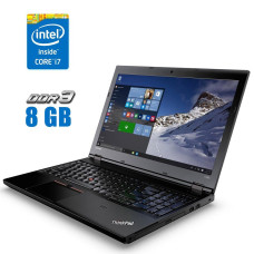 Ноутбук Б-класс Lenovo ThinkPad L560 / 15.6" IPS / Core i7-6600U (2(4) ядра по 2.6-3.4GHz) / 8GB DDR3 / 192GB SSD / HD Graphics 520 / WebCam б/в