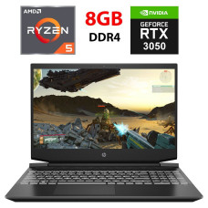 Ігровий ноутбук HP Pavilion Gaming 15-ec2065nf / 15.6" (1920x1080) IPS / AMD Ryzen 5 5600H (6 (12) ядер по 3.3 - 4.2 GHz) / 8 GB DDR4 / 512 GB SSD / nVidia GeForce RTX 3050, 4 GB GDDR6, 128-bit / WebCam б/в