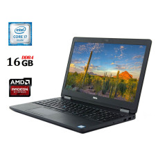 Ноутбук Б-клас Dell Latitude E5570 / 15.6" (1366x768) TN / Intel Core i7-6820HQ (4 (8) ядра по 2.7 - 3.6 GHz) / 16 GB DDR4 / 525 GB SSD / AMD Radeon R7 M370, 2 GB GDDR5, 128-bit / WebCam / HDMI б/в
