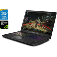 Ігровий ноутбук Б-клас Asus ROG Strix GL702VI / 17.3" (1920x1080) IPS / Intel Core i7-7700HQ (4 (8) ядра по 2.8 - 3.8 GHz) / 16 GB DDR4 / 512 GB SSD + 1000 GB HDD / nVidia GeForce GTX 1080, 8 GB GDDR5X, 256-bit / WebCam б/в