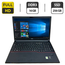 Ноутбук Fujitsu LifeBook E554 / 15.6'' (1920x1080) TN / Intel Core i7-4712MQ (4 (8) ядра по 2.3 - 3.3 GHz) / 16 GB DDR3 / 256 GB SSD / Intel HD Graphics 4600 / WebCam / VGA б/в