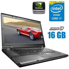 Робоча станція Lenovo ThinkPad W530 / 15.6" TN / Intel Core i7-3940XM (4 (8) ядра по 3-3.9 GHz) / 16GB DDR3 / 240GB SSD / Quadro K2000M, 2 GB DDR3, 128-bit / WebCam / miniDP б/в