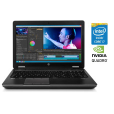 Мобільна робоча станція HP ZBook 15 / 15.6" (1920x1080) TN / Intel Core i7-4700MQ (4 (8) ядра по 2.4 - 3.2 GHz) / 8 GB DDR3 / 480 GB SSD / nVidia Quadro K1100M, 2 GB GDDR5, 128-bit / WebCam / DVD-RW / Win 10 Pro б/в