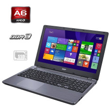 Ноутбук Б-класс Acer Aspire E5-521 / 15.6" TN / AMD A6-6310 (4 ядра по 1.8-2.4 GHz) / 4GB DDR3 / 120GB SSD / Radeon R4 Graphics / WebCam б/в