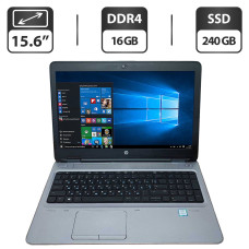Ноутбук Б-клас HP ProBook 650 G3 / 15.6" (1366x768) TN / Intel Core i5-7200U (2 (4) ядра по 2.5 - 3.1 GHz) / 16 GB DDR4 / 240 GB SSD / Intel HD Graphics 620 / WebCam / VGA / АКБ NEW б/в