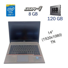 Ноутбук Fujitsu LifeBook E746 / 14" (1920x1080) TN / Intel Core i7-6500U (2 (4) ядра по 2.5 - 3.1 GHz) / 8 GB DDR4 / 128 GB SSD / WebCam / NO ODD / USB 3.0 б/в