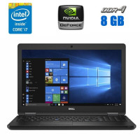 Ігровий ноутбук Dell Latitude 5580 / 15.6" (1920x1080) IPS / Intel Core i7-7820HQ (4 (8) ядра по 2.9 - 3.9 GHz) / 8 GB DDR4 / 256 GB SSD / nVidia GeForce 940MX, 2 GB GDDR5, 64-bit / WebCam б/в