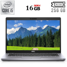 Ультрабук Б-клас Dell Latitude 5410 / 14" (1366x768) TN / Intel Core i5-10210U (4 (8) ядра по 1.6 - 4.2 GHz) / 16 GB DDR4 / 256 GB SSD M.2 / Intel UHD Graphics / WebCam / USB 3.1 / HDMI / Windows 10 б/в