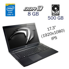 Ігровий ноутбук Acer V3-772G / 17.3" IPS / Core i5-4200M (2(4) ядра по 2.5-3.1 GHz) / 8GB DDR3 / 500GB HDD / GeForce GTX 760M, 2GB GDDR5, 128-bit / WebCam / DVD-ROM б/в