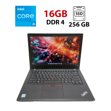 Ультрабук Lenovo ThinkPad T480 / 14" (1920x1080) TN / Intel Core i5-8250U (4 (8) ядра по 1.6 - 3.4 GHz) / 16 GB DDR4 / 256 GB SSD M.2 / Intel UHD Graphics 620 / WebCam б/в