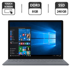 Ультрабук Microsoft Surface Laptop 2 1769 / 13.5" (2256x1504) IPS Touch / Intel Core i5-8250U (4 (8) ядра по 1.6 - 3.4 GHz) / 8 GB DDR3 / 240 GB SSD / Intel UHD Graphics 620 / WebCam / HDMI б/в
