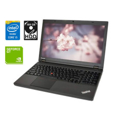 Ноутбук Lenovo ThinkPad T540p / 15.6" TN / Intel Core i5-4300M (2(4) ядра по 2.6-3.3GHz) / 8GB DDR3 / 500GB HDD / GeForce GT 730M, 1 GB DDR3, 64-bit / WebCam / miniDP б/в